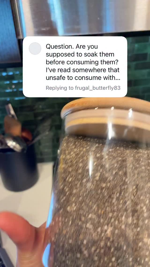📌 FRIENDLY REMINDER: to soak your Chia Seeds first please 🌱. I’m sorry this response is so late! I recorded it a while ago and accidentally left it in the drafts sis 🌹. Hope all is well!

Not medical advice, just sharing information 💚
.
.
.
#chiaseeds #wellnesstips #digestivesupport #foodsafety